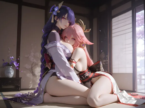 Halflove - yae miko and raiden shogun202602 (Patreon) [AI Generated]