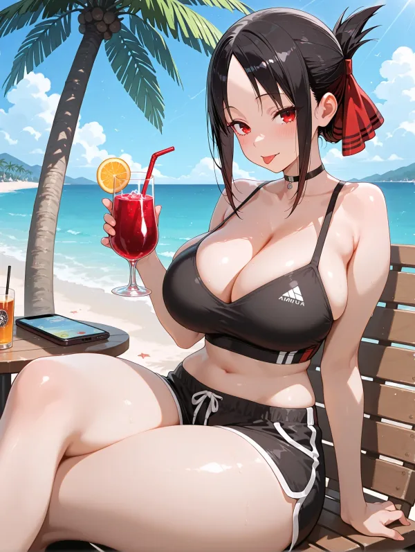 Kaguya Shinomiya - Beach